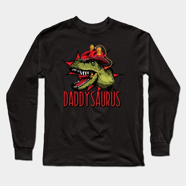 Daddysaurus Father's Day Dinosaur Long Sleeve T-Shirt by PincGeneral